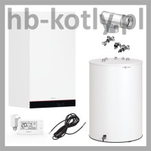 PAKIET VIESSMANN - Kocioł Vitodens 050-W z zasobnikiem Vitocell 100-W z regulatorem i bazowym zestawem kominowym