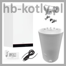 PAKIET VIESSMANN - Kocioł Vitodens 050-W z zasobnikiem Vitocell 200-V z regulatorem i bazowym zestawem kominowym
